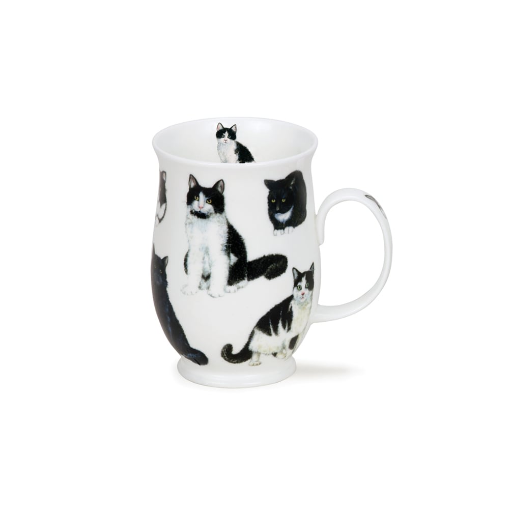 Dunoon Suffolk Mug, Black & White Cats