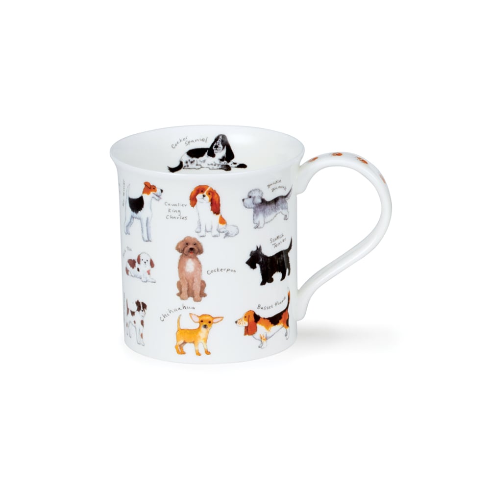 كوب بنقشة أنواع فصيلة كلاب، بيوت، دونون