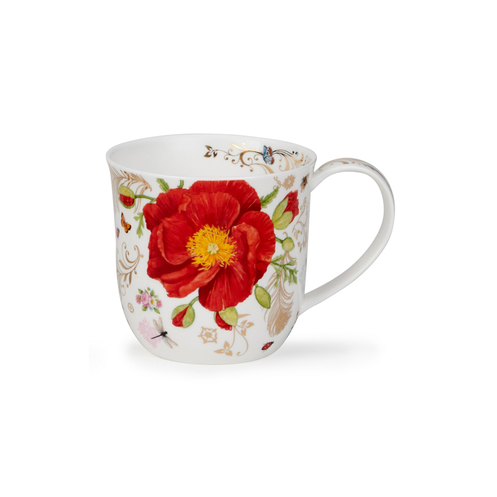 كوب بنقشة وردة حمراء فينتاج، كامبريه، دونون