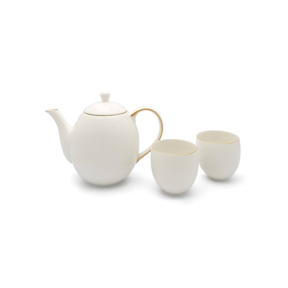 طقم ابريق شاي مع 2 أكواب كانتربوري، بريدميجر