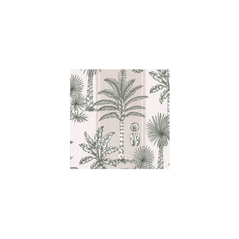 علبة 20 مناديل كوكتيل ورقية بتصميم نخيل ساوثيرن، كاسباري