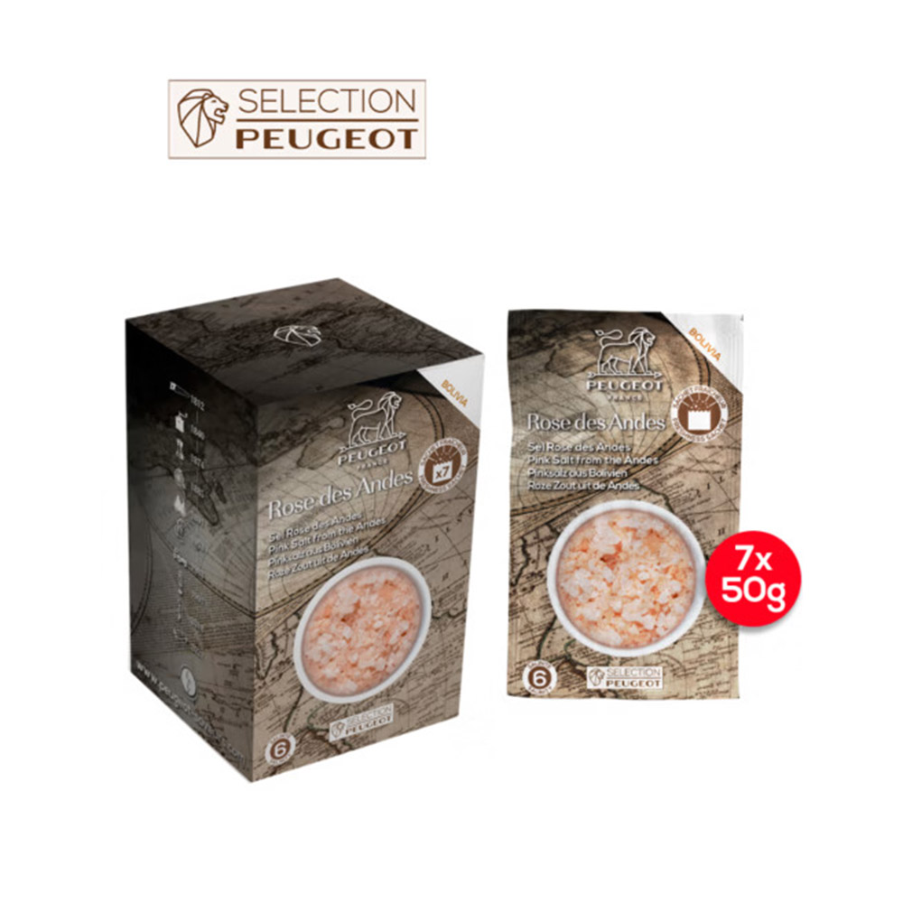 Peugeot Bolivian Pink Rock Salt, 7 Sachets