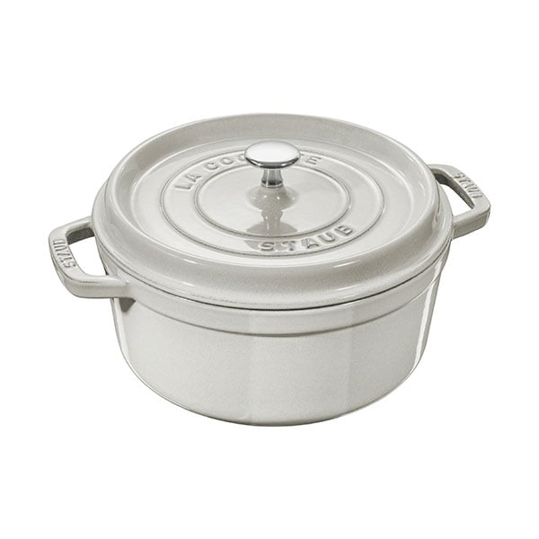 Staub La Cocotte Cast Iron Round Casserole White Truffle, 28cm