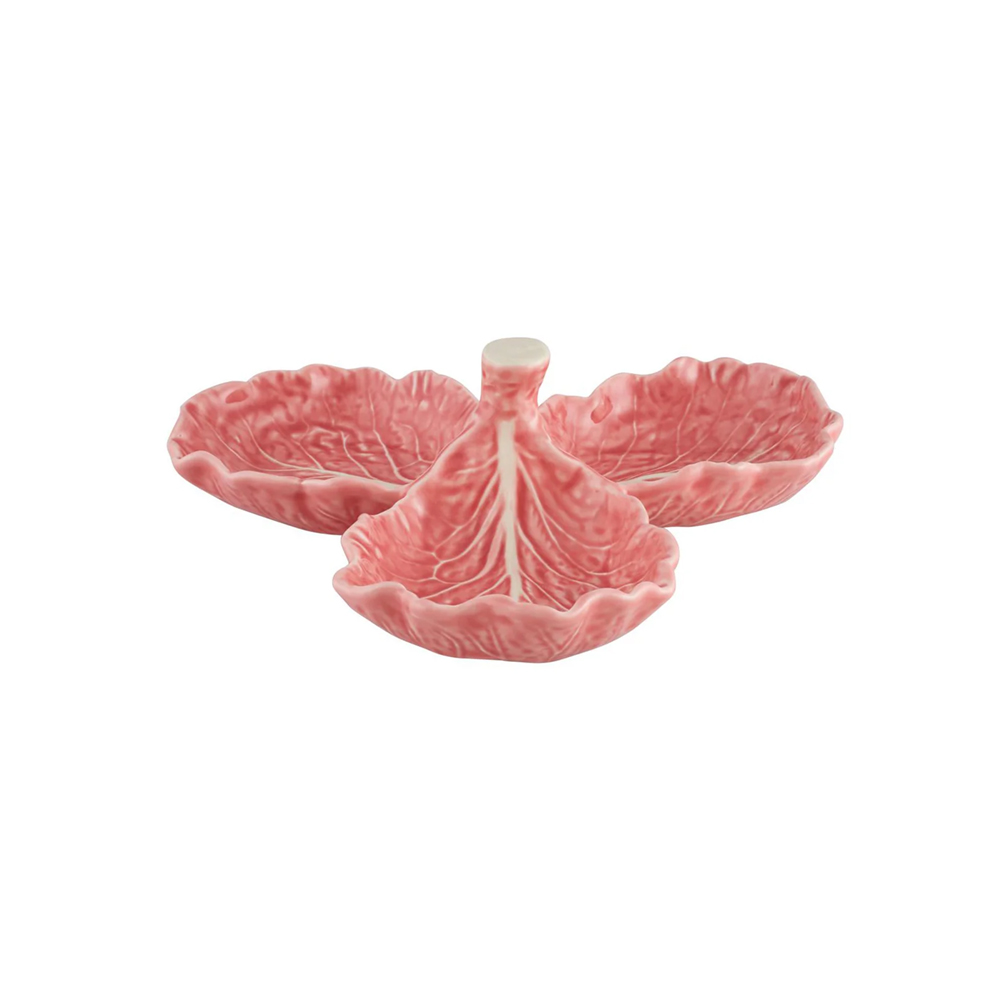 طبق زيتون بشكل ورقة ملفوف وردية، كاباج، بوردالو بينيرو