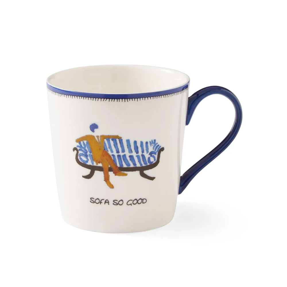 Portmeirion Kit Kemp Doodles Mug, Sofa So Good