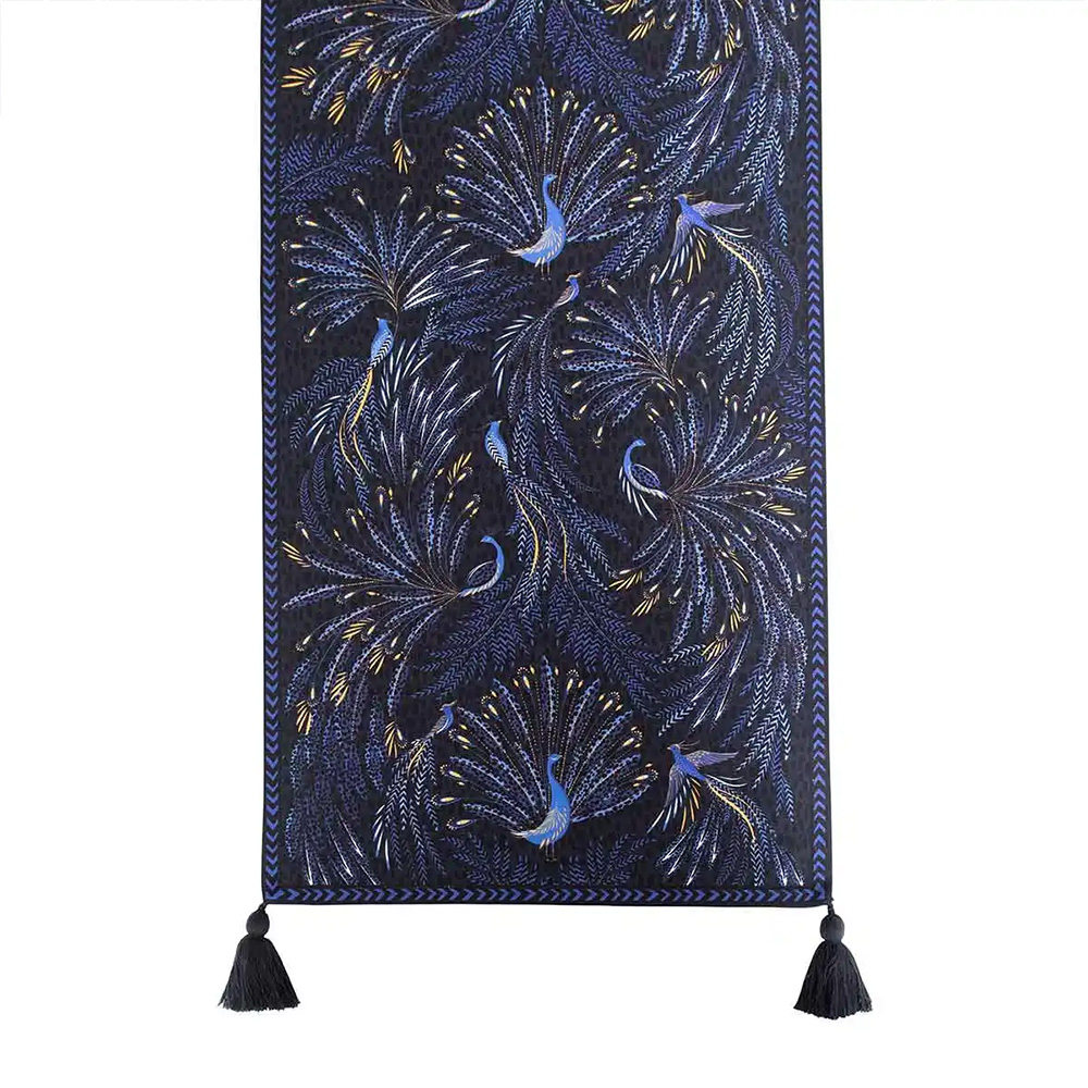 Portmeirion Sara Miller Anniversary Table Runner, Peacock Parade