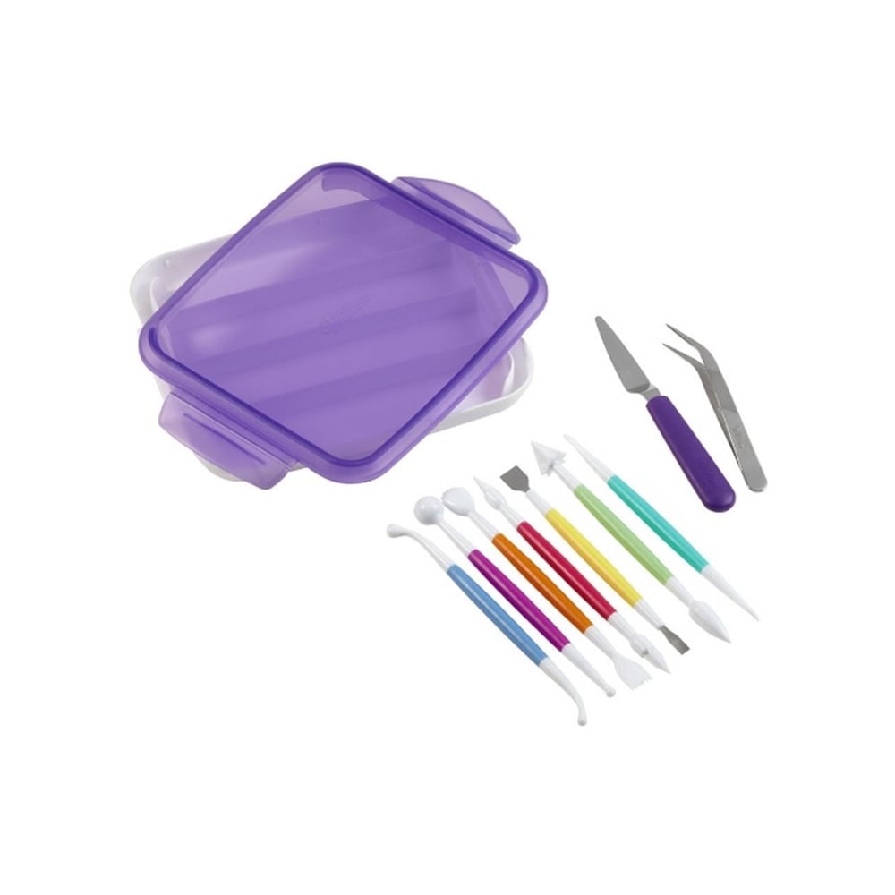 طقم 10 قطع أدوات تزيين فوندان وعجينة السكر، ويلتون