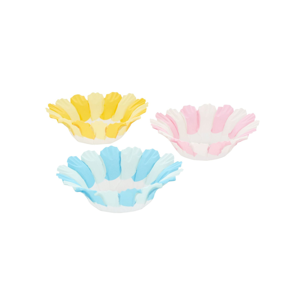 علبة 12 ورقة كب كيك كبيرة، تصميم وردة، ويلتون