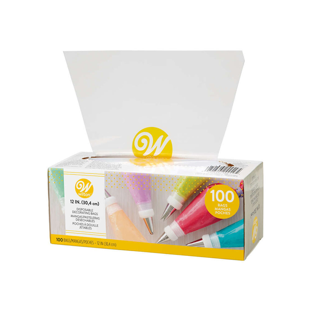 علبة 100 كيس تزيين استخدام واحد، 30.4 سنتم، ويلتون