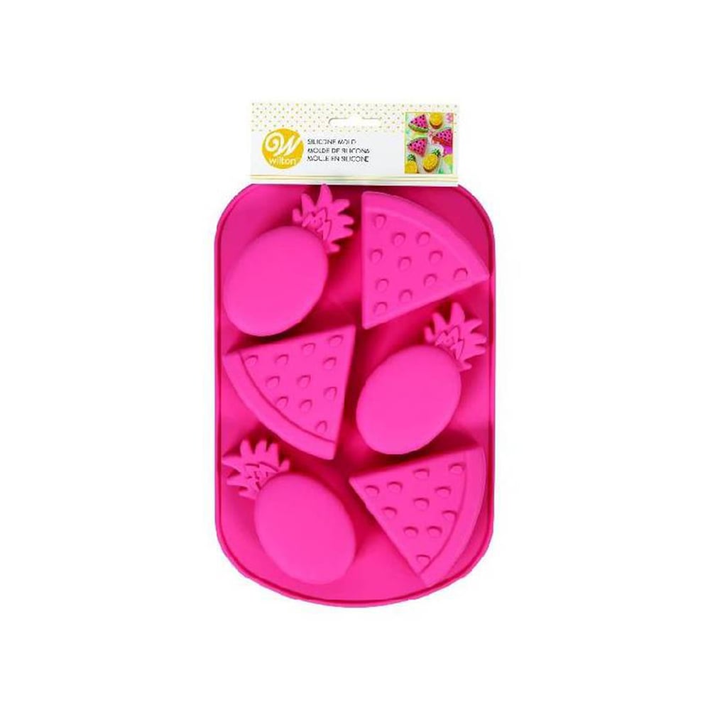 صينية 6 قوالب على شكل بطيخ وأناناس، سيليكون، ويلتون