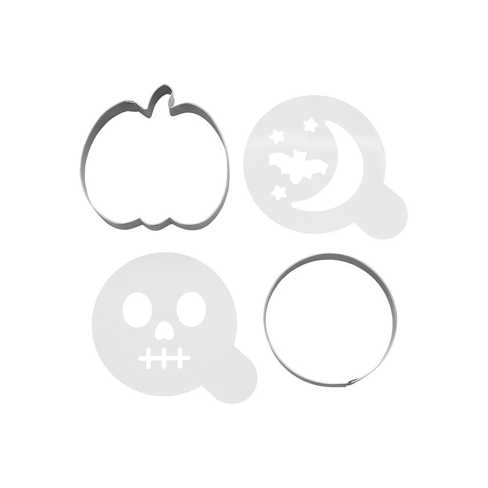 Wilton Happy Halloween Cookie Cutters and Stencils, Set of 4