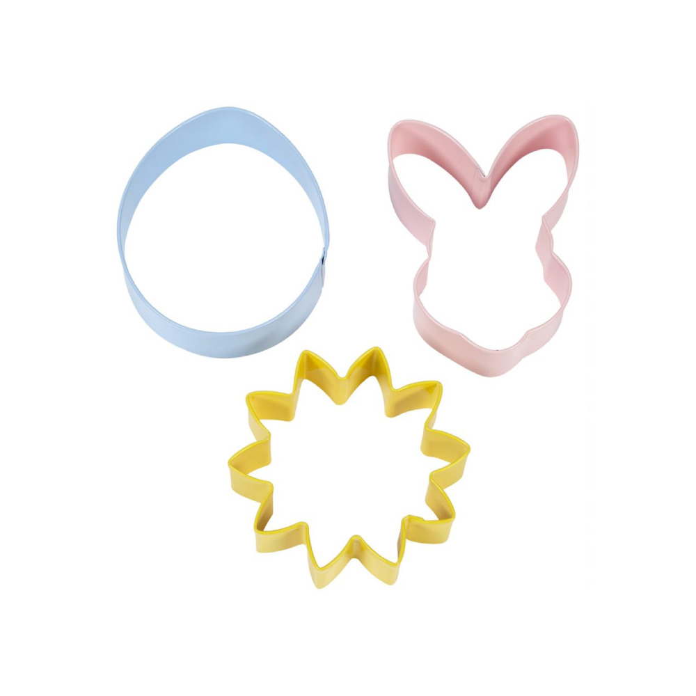 طقم 3 قطاعة كوكيز، تصميم زهرة ورأس أرنب وبيضة، ويلتون