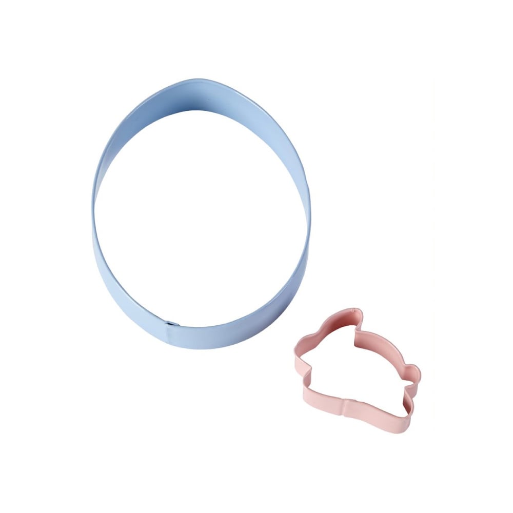 طقم 2 قطاعة كوكيز، تصميم بيض وأرنب صغير، ويلتون