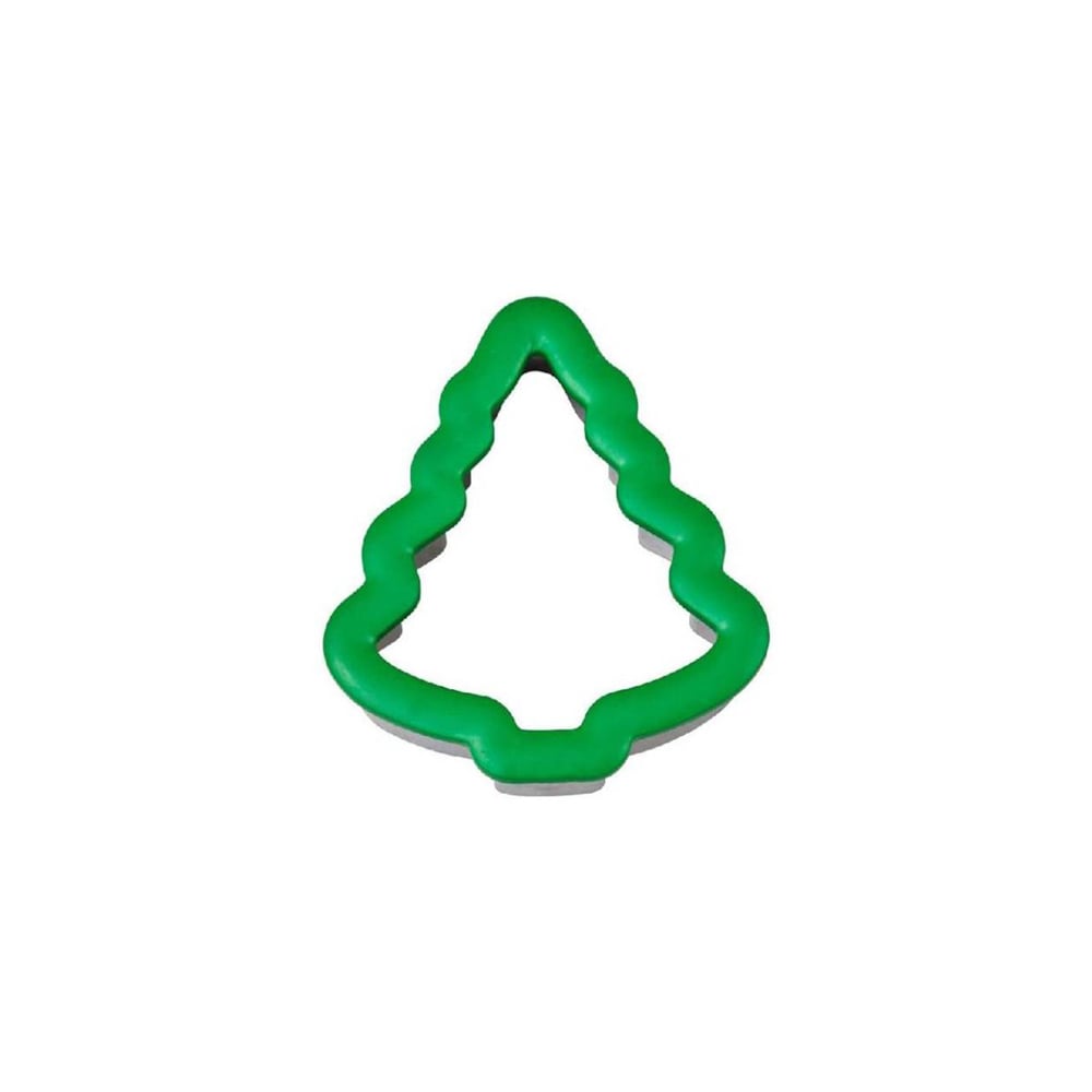 قطاعة كوكيز بشكل شجرة عيد الميلاد، أخضر وفضّي، حجم كبير، ويلتون