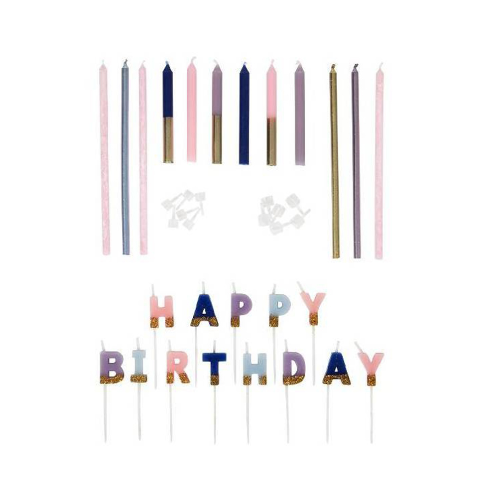 Wilton Floral Party Birthday Candles, Set of 25