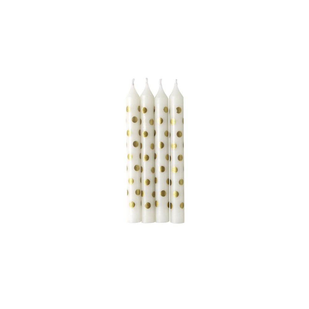 Wilton Gold Dot Birthday Candles, Pack of 12