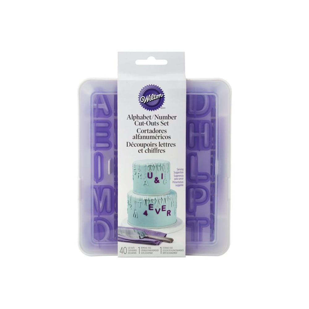 طقم 40 قطاعة فوندان بشكل حروف وأرقام، ويلتون-Wilton
