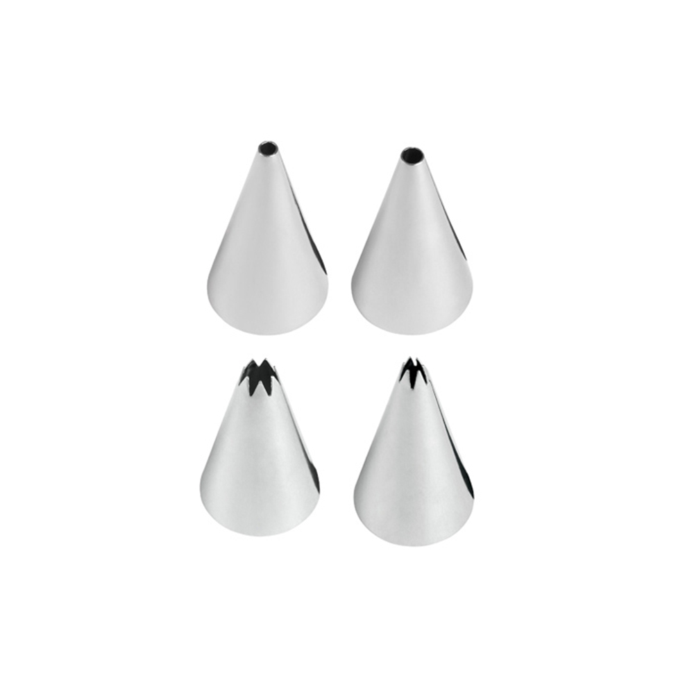 طقم 4 أقماع تزيين صغيرة، رأس نجمة ودائرة، ويلتون