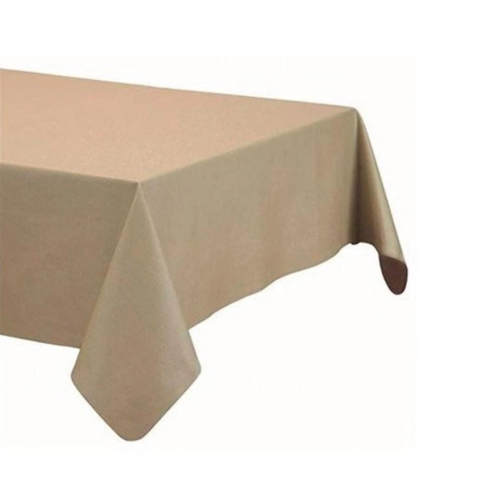 Atenas Lino Stain Repellent Rectangular Beige Tablecloth, 150x300cm