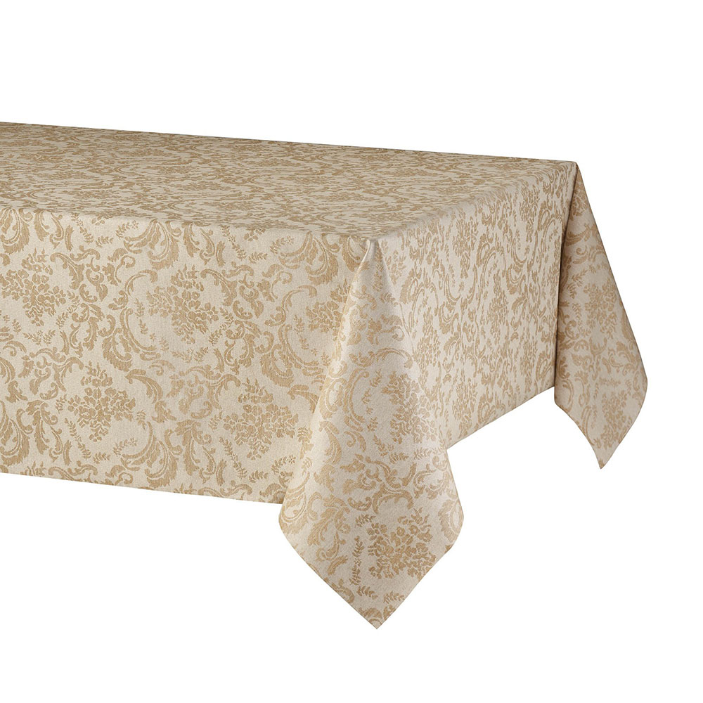 Atenas Ariadna Stain Repellent Rectangular Gold Tablecloth, 160x300cm