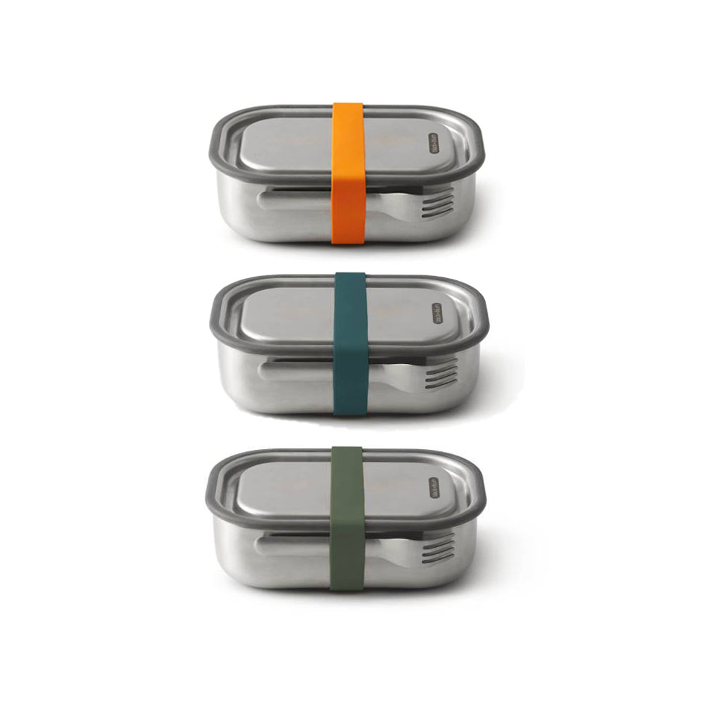 علبة توضيب طعام ستانلس ستيل، 1 ليتر، بلاك آند بلم