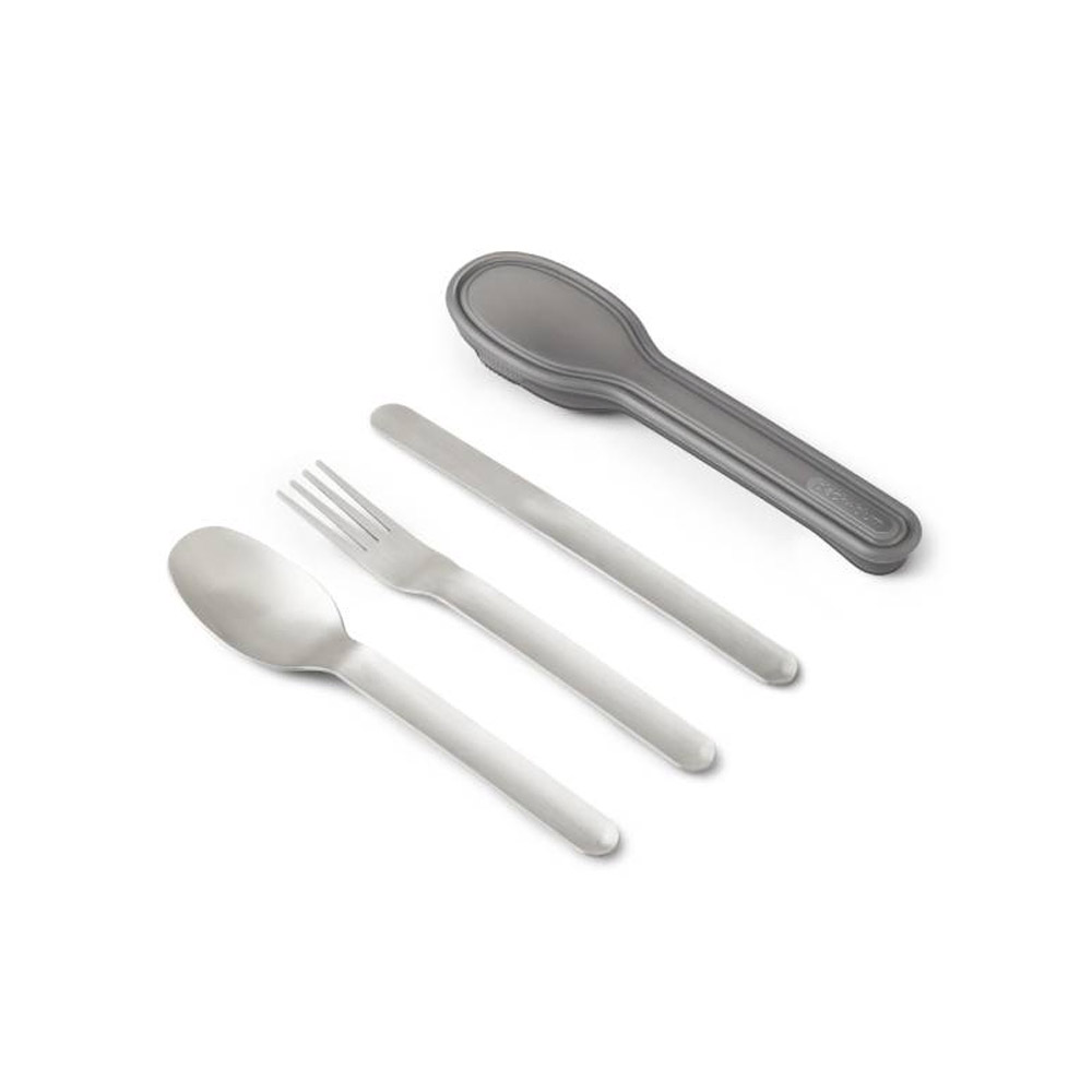 طقم 4 قطع أدوات طعام ستانلس ستيل، بلاك آند بلم