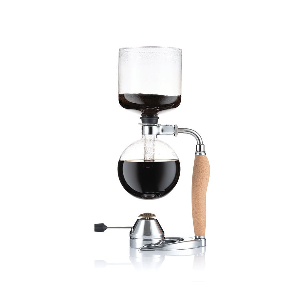 صانعة قهوة بالتفريغ مع موقد غاز، 1 ليتر، موكا، بودوم