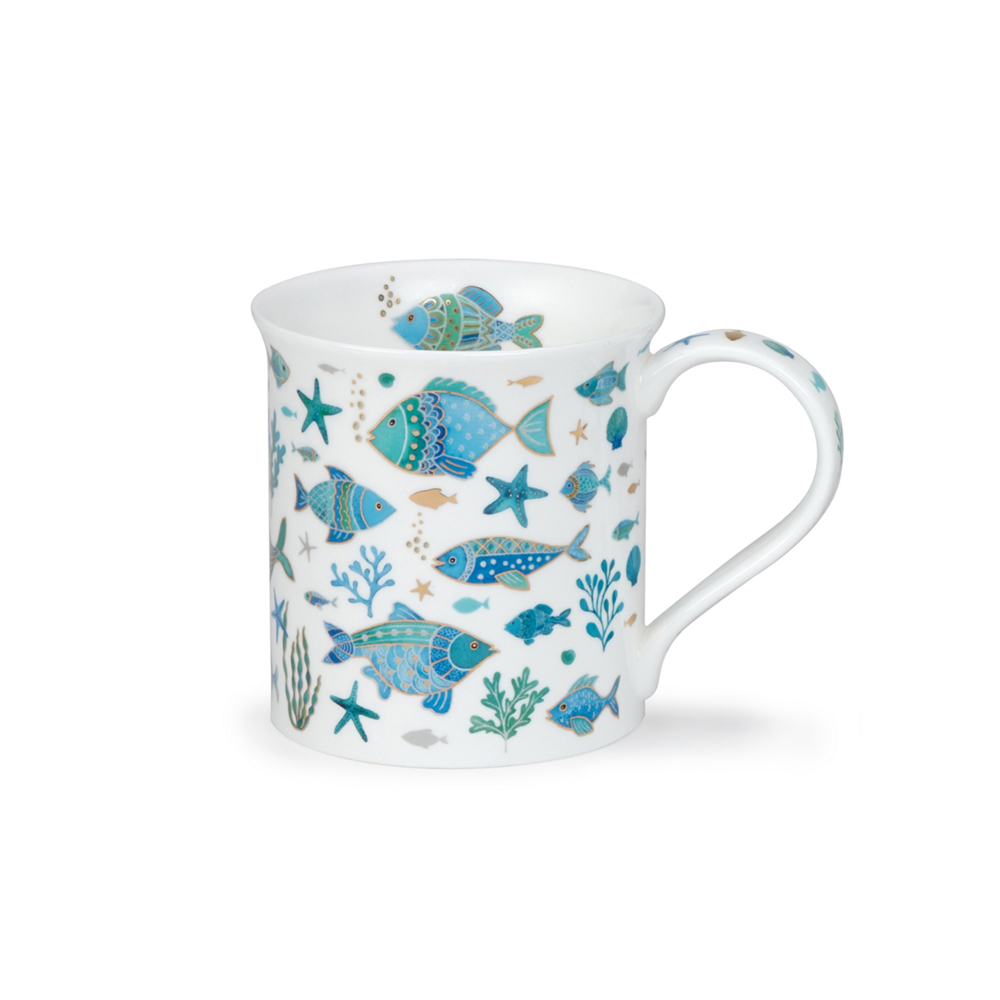 كوب بنقشة أسماك زرقاء، بيوت، دونون