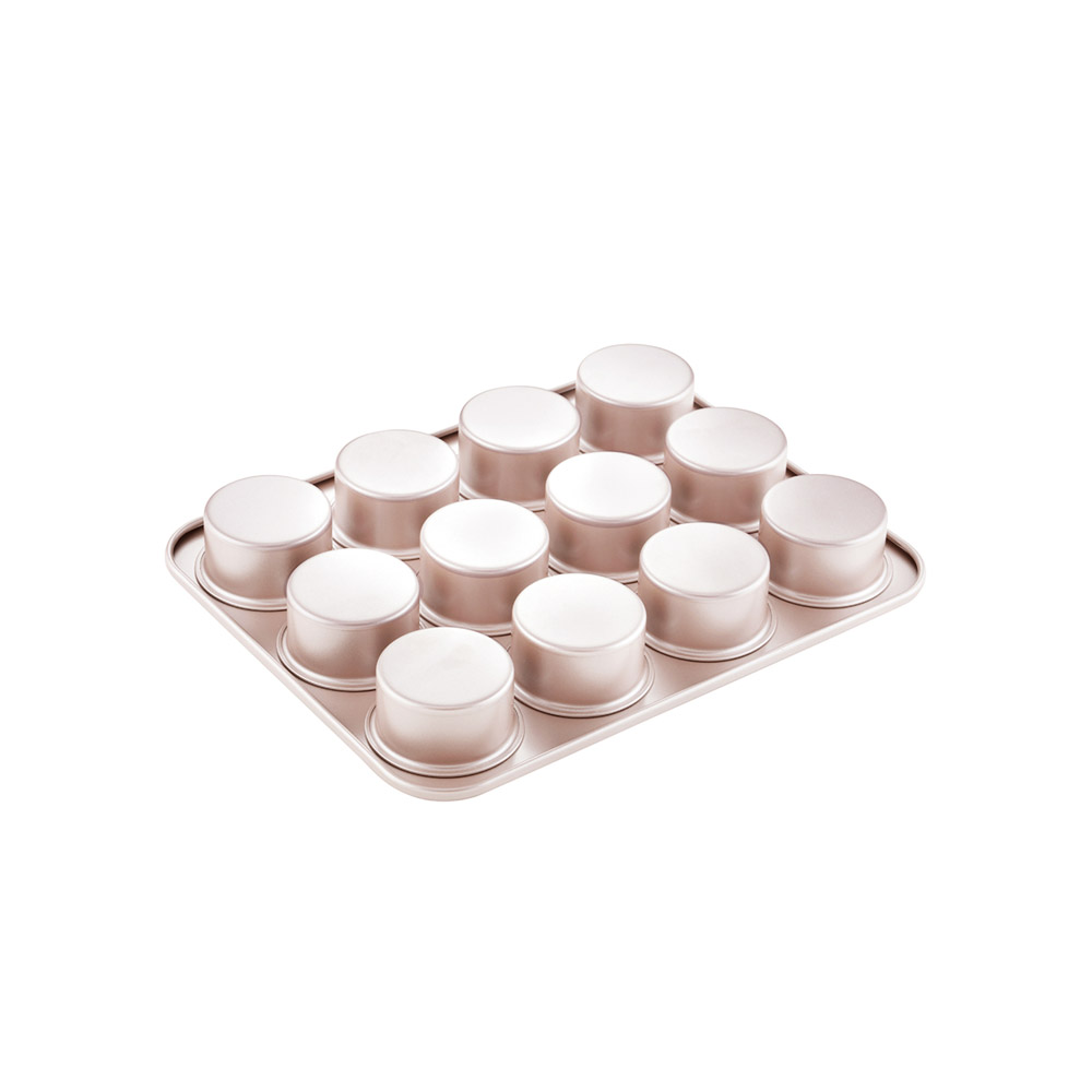 صينية مافن انجليزي 12 قطعة، مانعة للالتصاق، شيفمايد