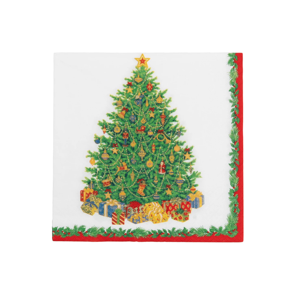 علبة 20 مناديل لانش ورقية بتصميم شجرة كريسماس، كاسباري