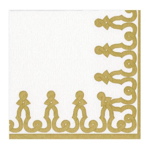 علبة 20 مناديل ورقية بنقوش ذهبية، 16.5 سنتم، كاسباري