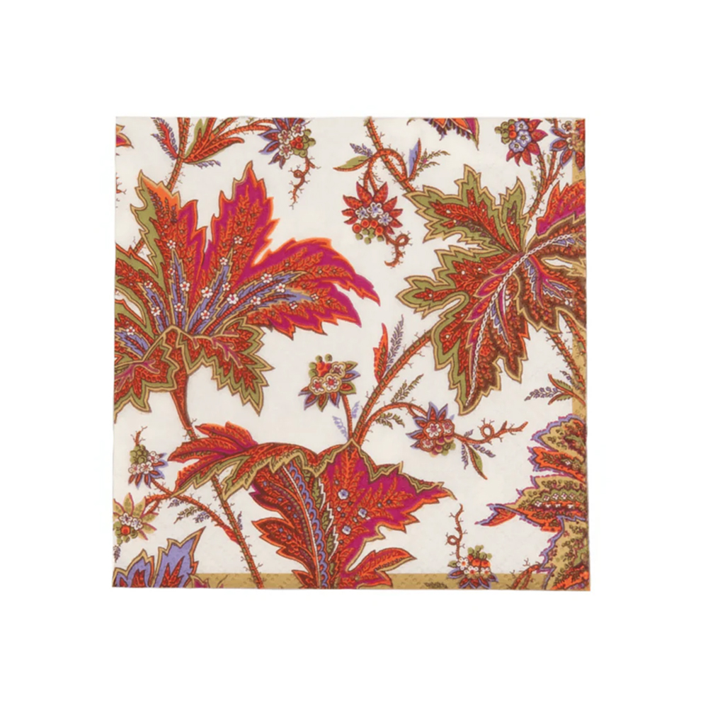 علبة 20 مناديل لانش ورقية بتصميم أوراق بيزلي، كاسباري