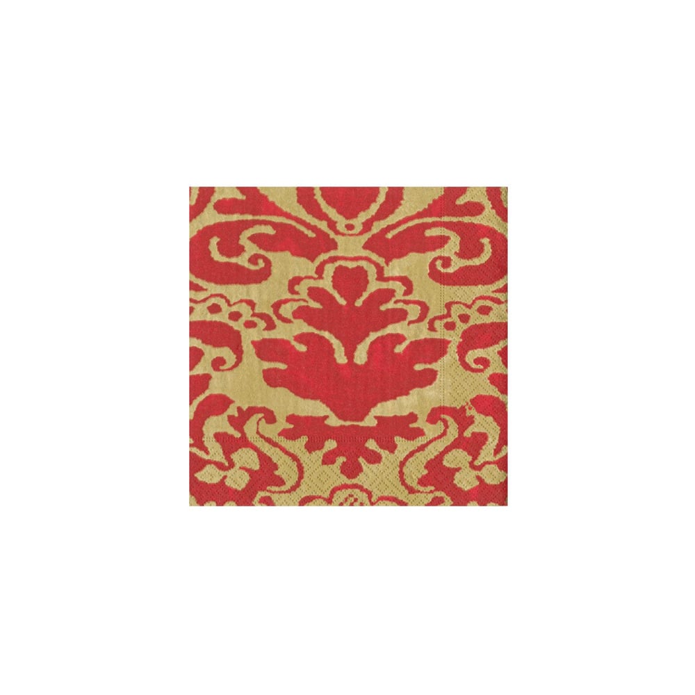 علبة 20 مناديل كوكتيل ورقية بتصميم أحمر بالازو، كاسباري