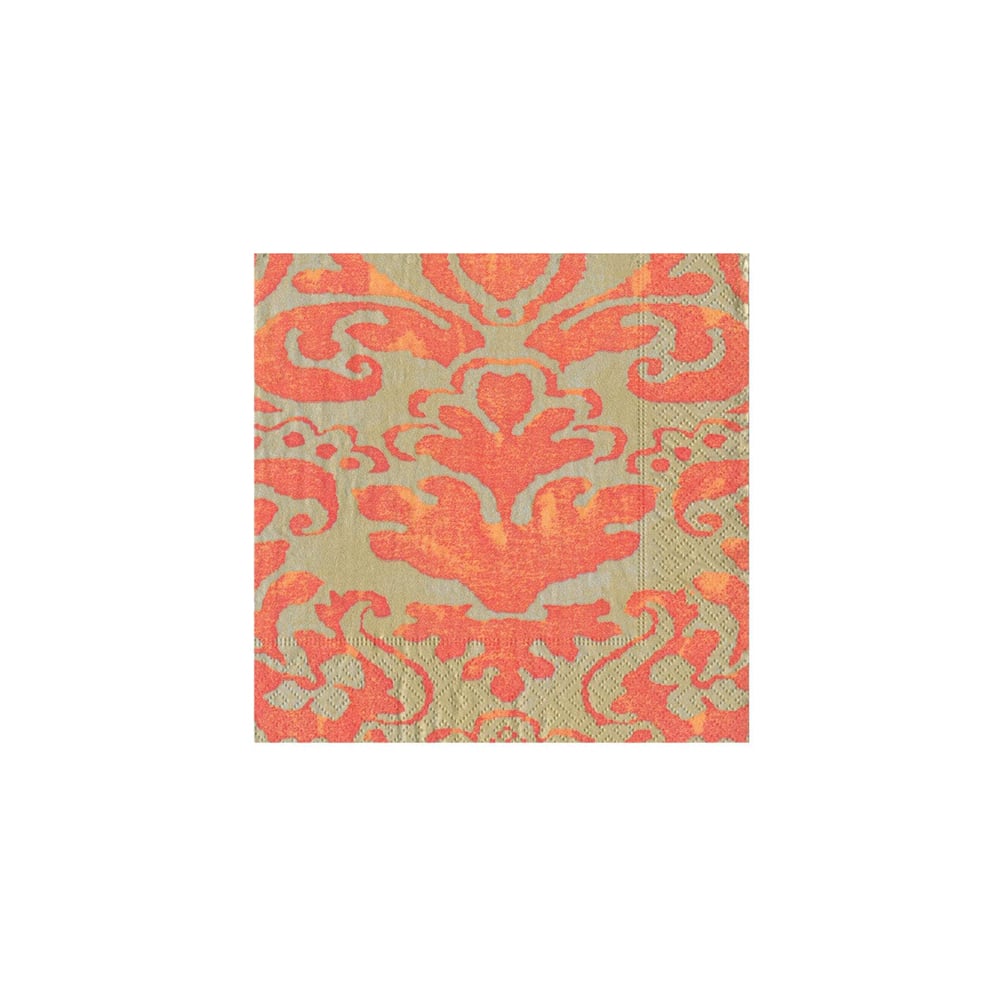 علبة 20 مناديل كوكتيل ورقية بتصميم كورال بالازو، كاسباري