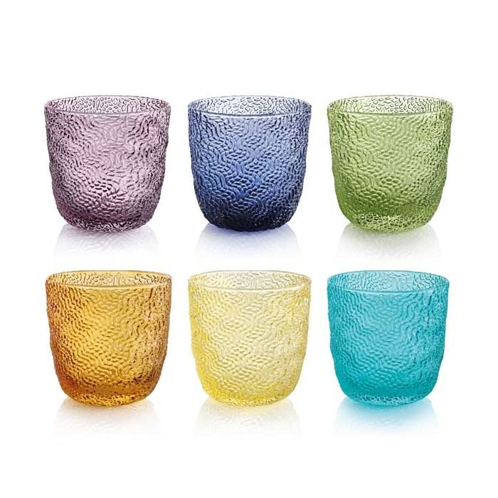 IVV Tricot 6 Piece Assorted Water Tumbler Set IVV Tricot 6 Piece Assorted Water Tumbler Set