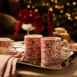 Spode Christmas Tree Yuletide Mugs, Set of 2