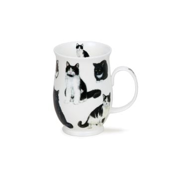 Dunoon Suffolk Mug, Black & White Cats