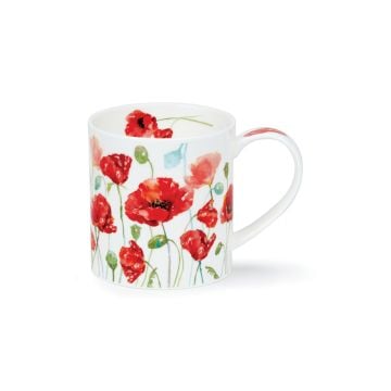 Dunoon Orkney Mug, Floral Breeze Poppy