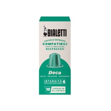 Bialetti Nespresso Compatible Capsules Decaffeinato, Set of 10