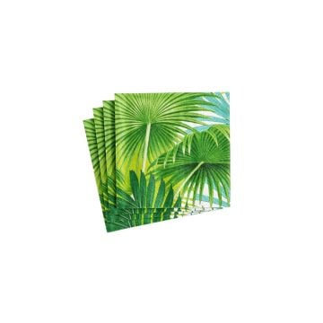 Caspari Palm Fronds Cocktail Napkins, Set of 20