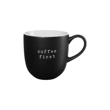 ASA Selection Hey! Mug Black, Coffee First