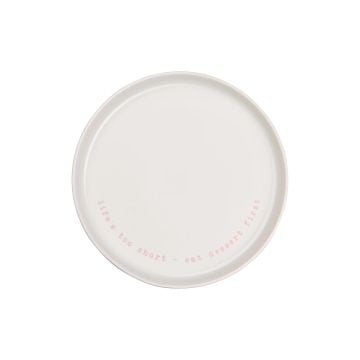 ASA Selection Hey! Dessert Plate Pink, Life's Too Short Eat Dessert First