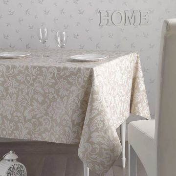 Atenas Ariadna Stain Repellent Round White Tablecloth, 180cm