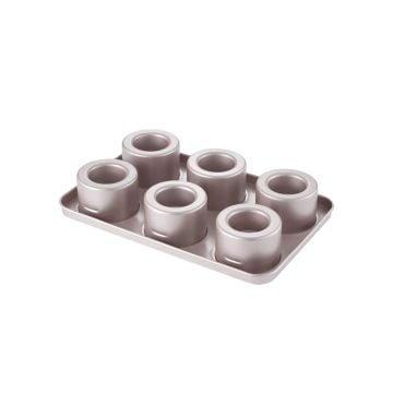 CHEFMADE Non-Stick Bowl Cake Pan, 6 Cavities