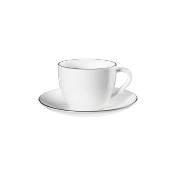 ASA Selection à Table Ligne Noire Cappuccino Cup and Saucer