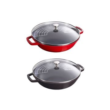 Staub Cast Iron Wok Set
