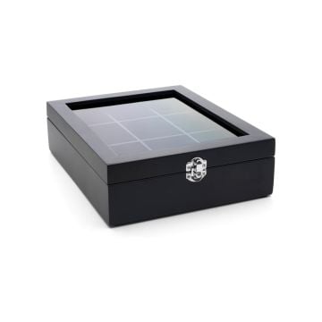 Bredemeijer Bamboo Tea Box with a Window Lid, 9 Compartments