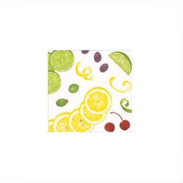 Caspari With An Extra Twist Cocktail Napkins, Set of 20