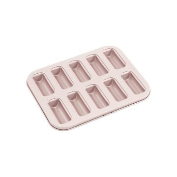 CHEFMADE Non-Stick Cigar Financier Cake Pan, 10 Cavities