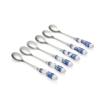 Spode Blue Italian Teaspoons, Set of 6